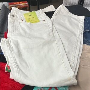 Levi's 514 Women's White Straight Leg Jeans